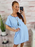 Nyakláncos, pamut és viszkóz anyagú, rövid ujjú ruha L-XL