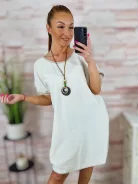 Nyakláncos, pamut és viszkóz anyagú, rövid ujjú ruha L-XL