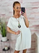 Nyakláncos, pamut és viszkóz anyagú, rövid ujjú ruha L-XL