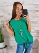 Nyakláncos, alján megkötős, ujjatlan felső L-XL