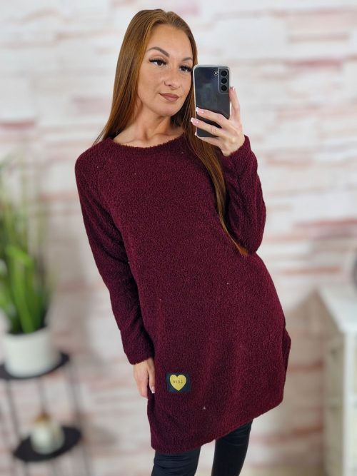 Két oldalt sliccelt, vastagabb anyagú tunika M-L