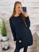 Két oldalt sliccelt, vastagabb anyagú tunika M-L