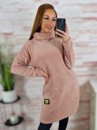 Garbós nyakú, oldalt sliccelt, vastagabb anyagú tunika M-L