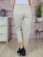 Gumis derekú, megkötős, vastagabb anyagú nadrág M-L