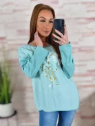 Szív mintás, hátul hosszított, pamut és viszkóz anyagú felső L-XL