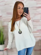 Nyakláncos, ejtett vállú, pamut és viszkóz anyagú felső L-XL