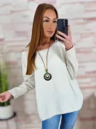 Nyakláncos, ejtett vállú, pamut és viszkóz anyagú felső L-XL
