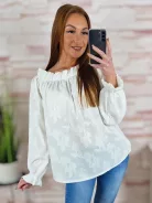 Gumis vállú, anyagában mintás felső M-L