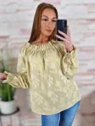 Gumis vállú, anyagában mintás felső M-L