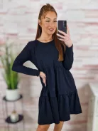 Fodros aljú, hosszú ujjú, pamut ruha S-M-L