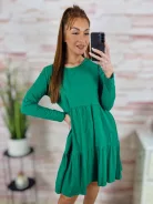 Fodros aljú, hosszú ujjú, pamut ruha S-M-L