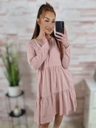 Fodros aljú, hosszú ujjú, pamut ruha S-M-L