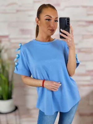   Ujjainál masnis és kivágott, egyenes fazonú felső M-L-XL
