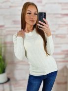 Anyagában csavart mintás, gépi kötött anyagú felső XS-S-M