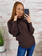 Denevér ujjú, díszgombos, kötött felső M-L