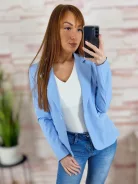 Selyem bélésű, karcsúsított, összegombolható blézer S-XXL-ig