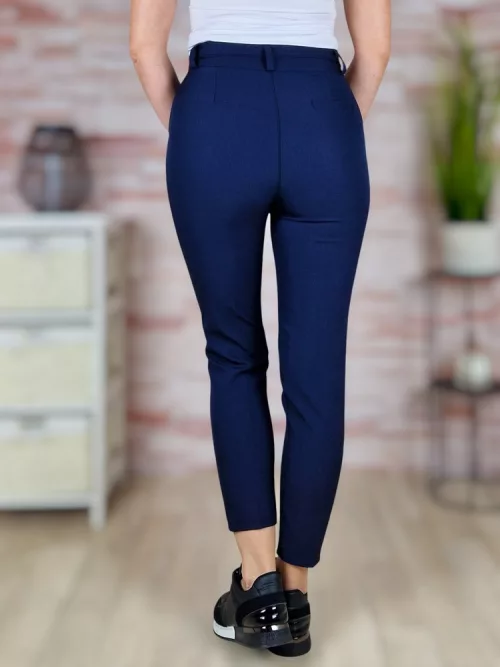 Megkötős, zsebes, sötétkék nadrág S-XL-ig