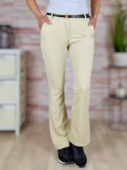 Bővülő (trapéz) szárú, öves nadrág S-XL-ig