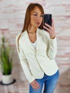 Karcsúsított, összegombolható, álzsebes blézer S-XL-ig