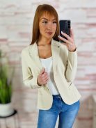 Karcsúsított, összegombolható, álzsebes blézer S-XL-ig