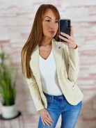 Karcsúsított, összegombolható, álzsebes blézer S-XL-ig