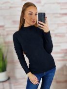 Magasított nyakú, puha, gépi kötött anyagú felső XS-S-M