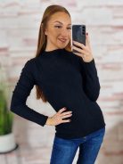 Magasított nyakú, puha, gépi kötött anyagú felső XS-S-M