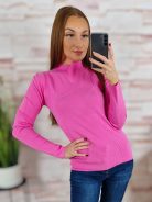 Magasított nyakú, puha, gépi kötött anyagú felső XS-S-M