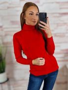 Garbós nyakú, puha, gépi kötött anyagú felső S-M