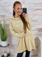 Hátul hosszított, garbós nyakú, mikroplüss anyagú ruha M-L-XL