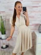 Mellnél átlapolt, loknis aljú ruha S-M