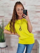 Denevér ujjú, passzés aljú, nyakláncos felső S-M-L
