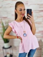 Nyakláncos, pillangó ujjú, nyári felső M-L