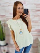 Nyakláncos, pillangó ujjú, nyári felső M-L