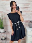 Pillangó ujjú, a vonalú, megkötős ruha M-L