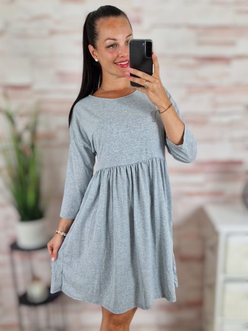 Fodros ujjú, bő szoknyarészű, pamut ruha S-M