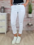 Sztreccses, öves, fehér nadrág S-XL-ig