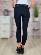 Sztreccses, öves, fekete nadrág S-XL-ig