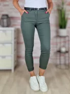 Sztreccses, öves, khaki nadrág S-XL-ig