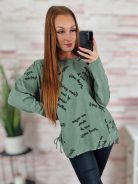 Oldalt összehúzható, ejtett vállú, hosszú ujjú felső L-XL