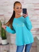 Alján összehúzható, ejtett vállú, hosszú ujjú felső L-XL