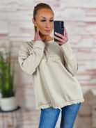 Alján összehúzható, ejtett vállú, hosszú ujjú felső L-XL