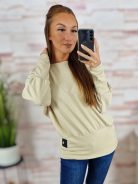 Denevér és hosszú ujjú, passzés aljú, gépi kötött anyagú felső M-L