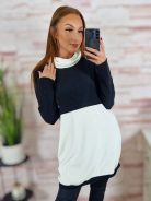 Garbós nyakú, puha anyagú, hosszú uijjú tunika S-M