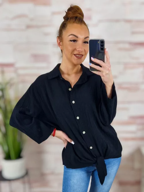 Alján megkötős, végig gombos, 100% pamut felső L-XL
