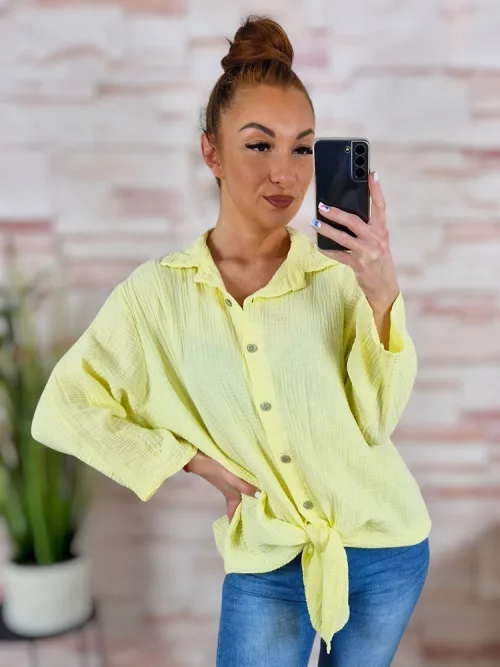 Alján megkötős, végig gombos, 100% pamut felső L-XL