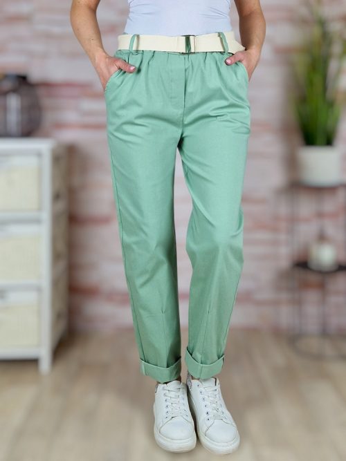 Öves, bővebb szárú, gumis derekú nadrág L-XL