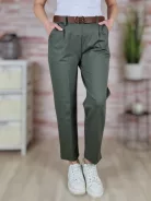 Öves, gumis derekú, bővebb szárú nadrág M-L