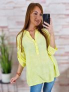 Anyagában virágmintás, mellig gombos, roll-up ujjú felső L-XL