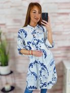 Mintás, végig gombos, 100% pamut ingruha L-XL